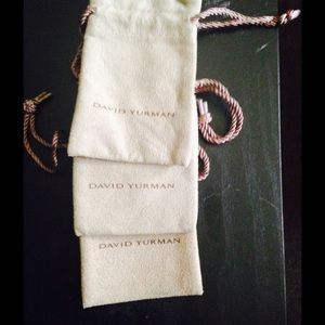 3 Authentic David Yurman jewelry bags