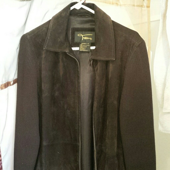 Cute Brown /Suede and Sweater Jacket!