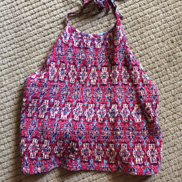 multicolor paisley halter