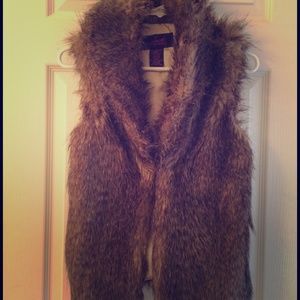 Faux fur vest
