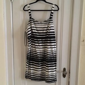 Forever 21 Plus Black and White Striped Dress 3X