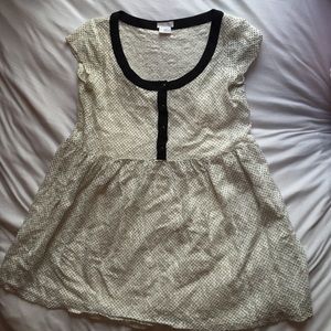 Black & white polka dot mini dress