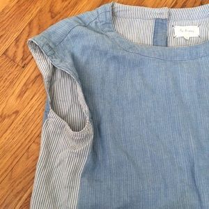 Soft blue textured shirt