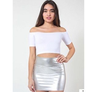 American Apparel Shiny Late Night Mini Skirt
