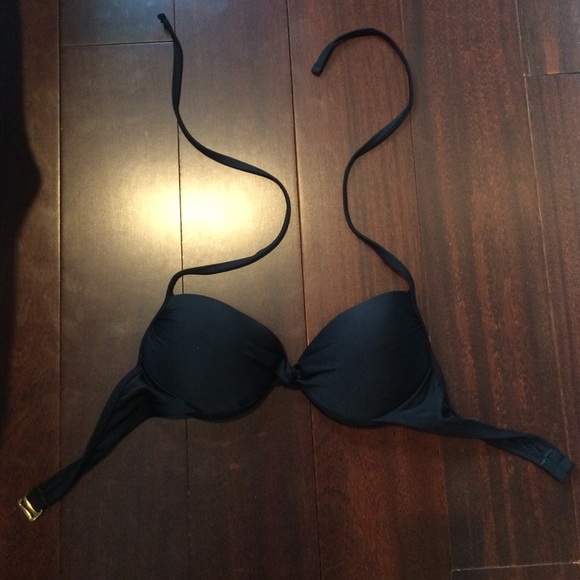 Black push-up bathing suit top