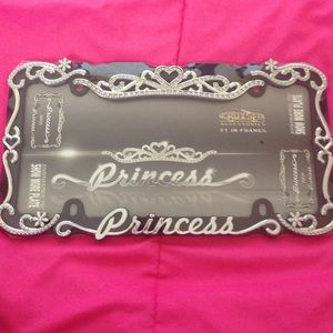 Princess license plate frame