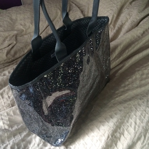 Gray Glitter Tote
