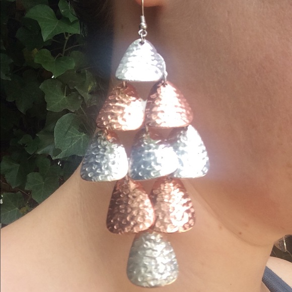 Funky glam statement earrings - Picture 2 of 3