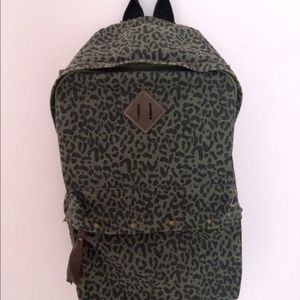 Animal Print Studded Backpack