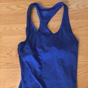 Blue workout racer back top