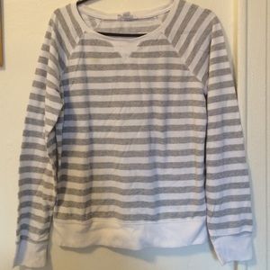 Forever 21- White and grey striped sweater.