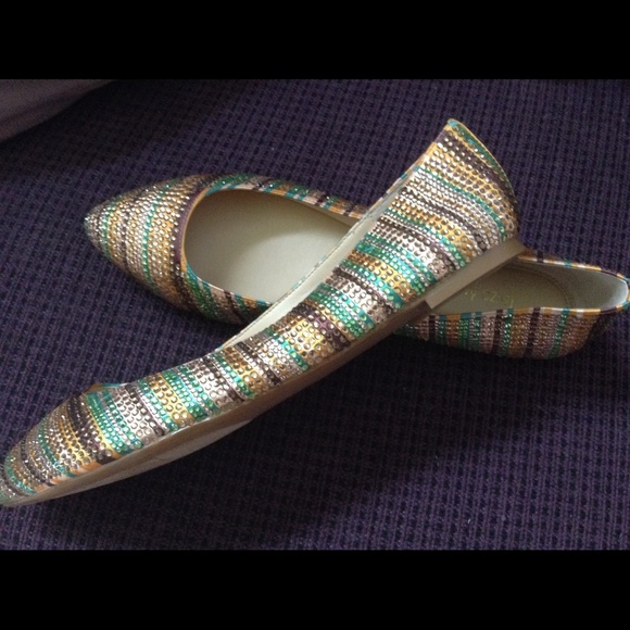 Glittery flats