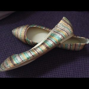 Glittery flats