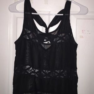 Cute see threw black tank