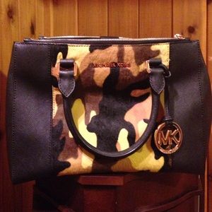 Authentic Michael Kors camo print purse