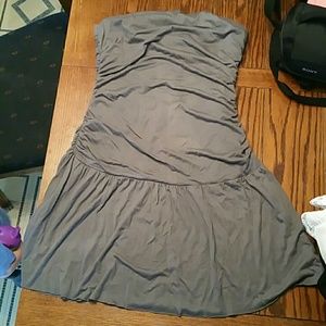 Ruched gray Charlotte Russe dress