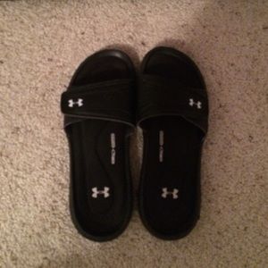 Black Under Armour slip ons