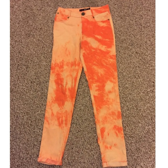 High waisted tie dye jeggings
