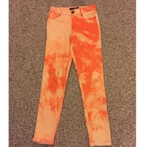 High waisted tie dye jeggings