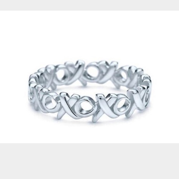 Sterling silver Tiffany xo ring