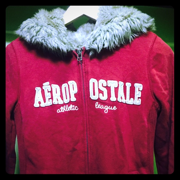 Fluffy Aeropostale Zip Up Hoodie