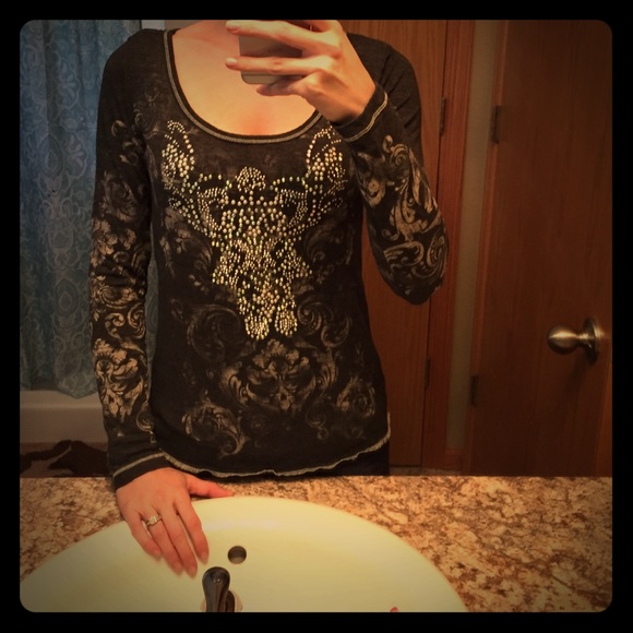 Long sleeve bead embellished