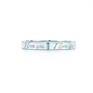 Sterling silver Tiffany "I love you" ring