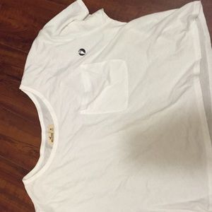 White hollister crop top