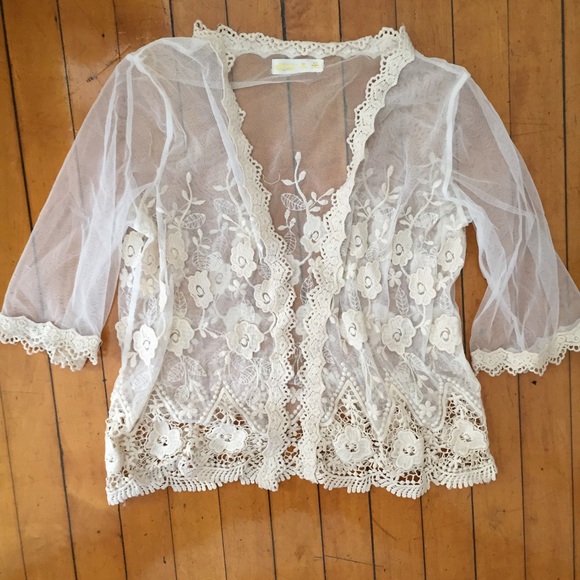 Cream floral top