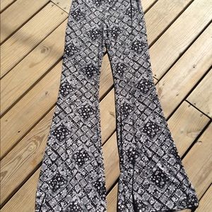 Black and white tribal/ floral print  pants