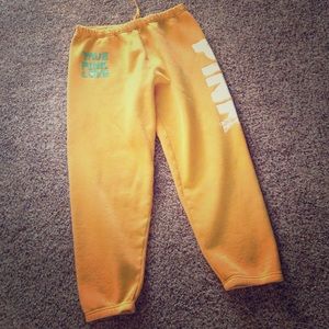 Yellow Victoria secret sweats