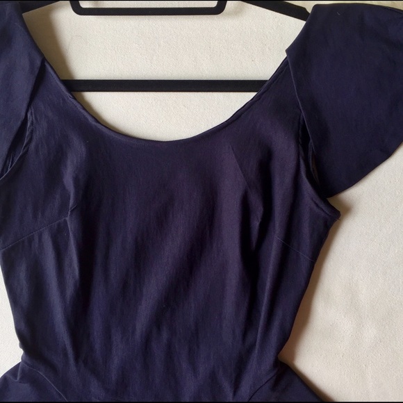 SOLD: Nasty Gal | Navy Peplum Dress - Picture 3 of 4