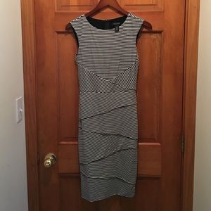 White House Black Market striped cotton dress