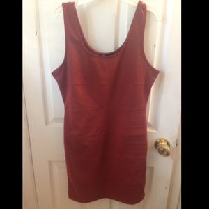 Burnt orange body con dress