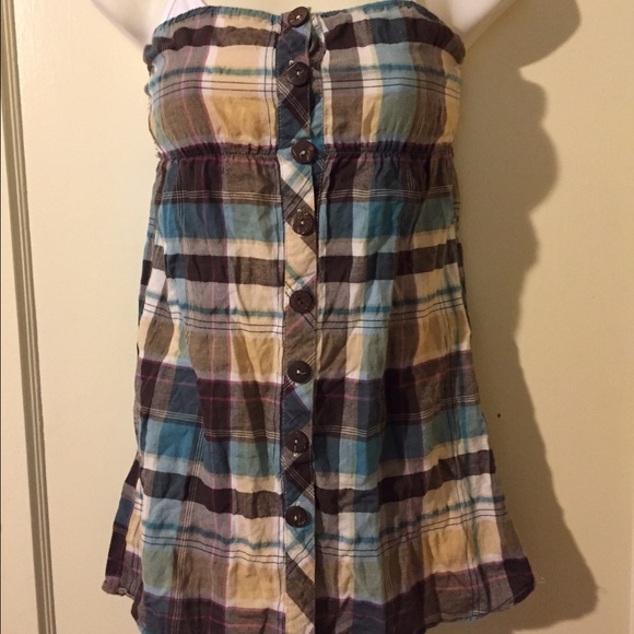 Plaid halter top