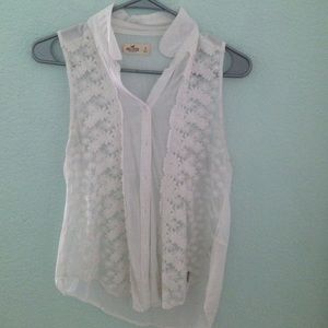 Hollister white Sleeveless blouse