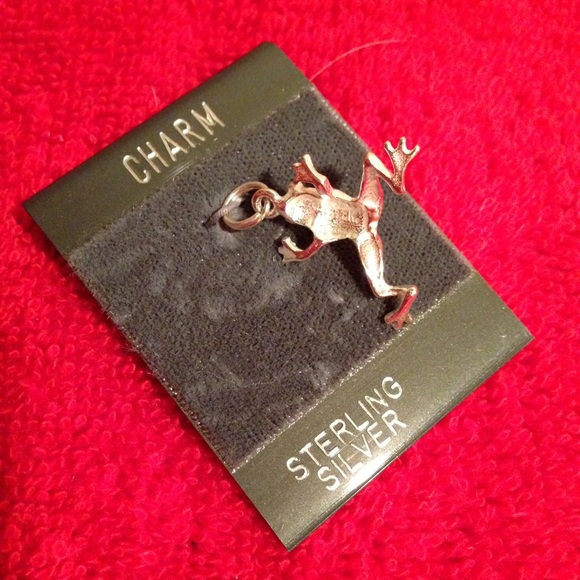 Frog charm. Sterling silver! - Picture 2 of 2