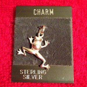 Frog charm. Sterling silver!