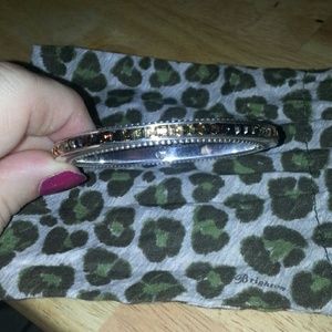 Brighton Spectrum hinged bangle bracelet in topaz