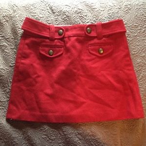 J. Crew red wool size 8 skirt