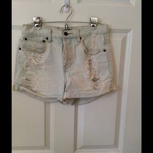 Forever 21 high waisted distressed shorts.