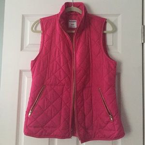 Pink quilted vest