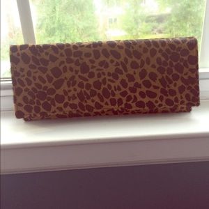 Animal print clutch from Banana Republic