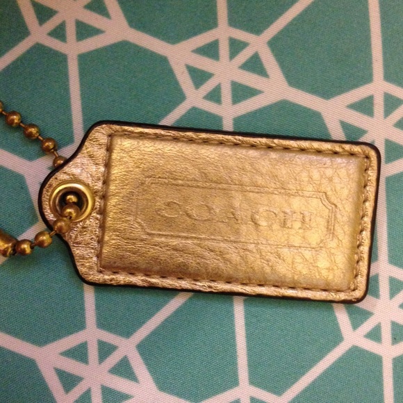 Coach gold hangtag