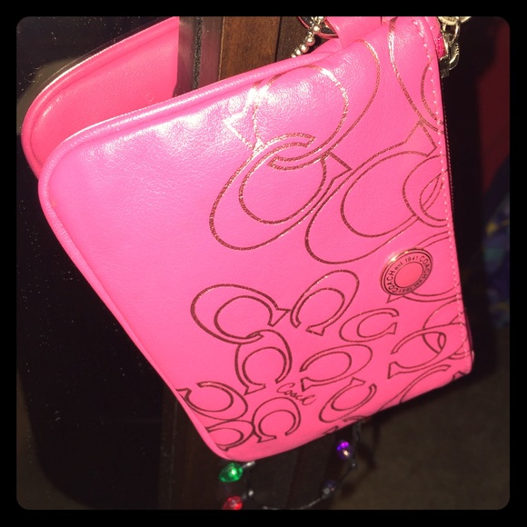 Small Pink Coach Clutch
