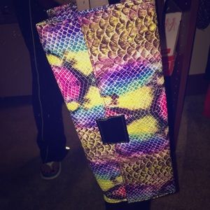 Multicolor snakeskin long Clutch.