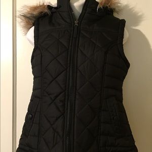 Fur hooded Vest