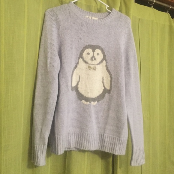 Lauren Conrad festive holiday penguin sweater