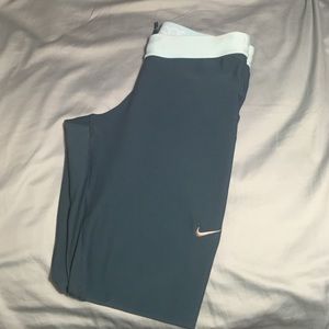 Blue Nike capris Leggings