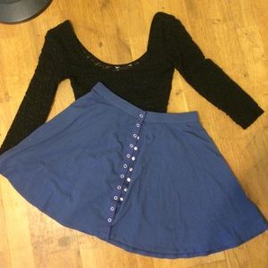Navy UO Skater Skirt